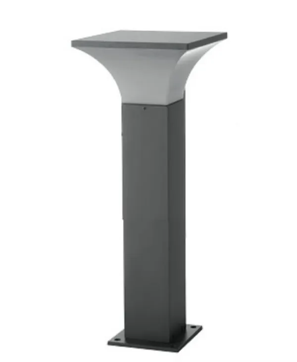Black_Metal_And_Glass_Garden_Bollard_Light_For_Home_And_Kitchen