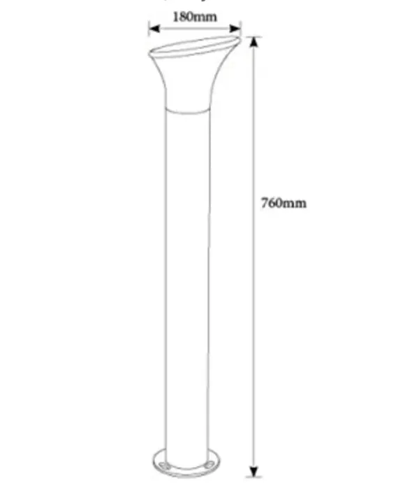 Grey_Metal_And_Glass_Garden_Bollard_Light_For_Home_And_Kitchen