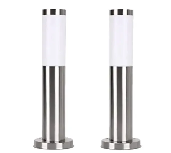 Silver_Metal_And_Glass_Garden_Bollard_Light_For_Home_And_Kitchen