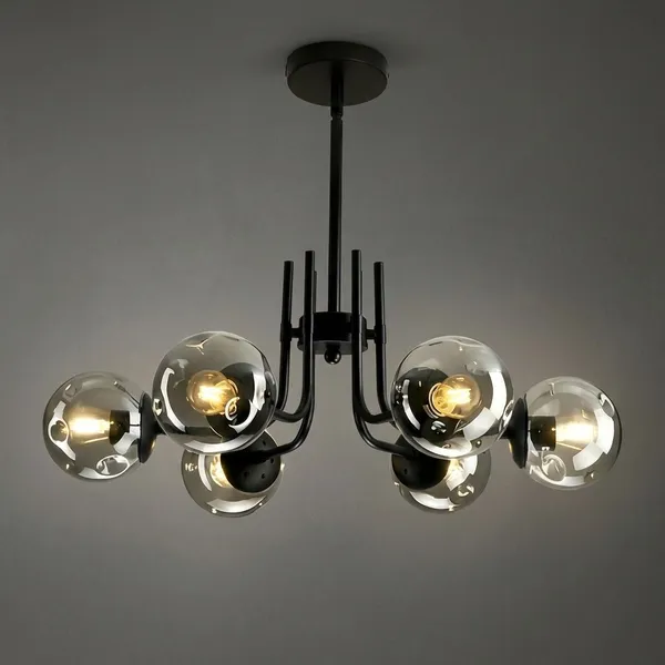 Black_Metal_And_Glass_Chandelier_For_Home_And_Kitchen