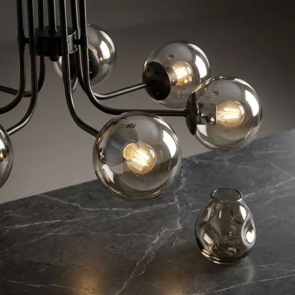 Black_Metal_And_Glass_Chandelier_For_Home_And_Kitchen