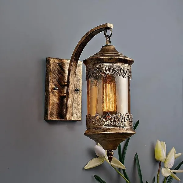 Antique_Copper_Metal_And_Glass_Wall_Light_For_Home_And_Kitchen