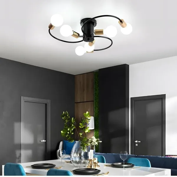 Black_Metal_And_Glass_Chandelier_For_Home_And_Kitchen