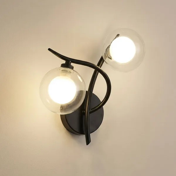 Black_Metal_And_Glass_Wall_Light_For_Home_And_Kitchen