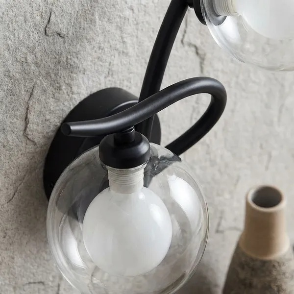 Black_Metal_And_Glass_Wall_Light_For_Home_And_Kitchen