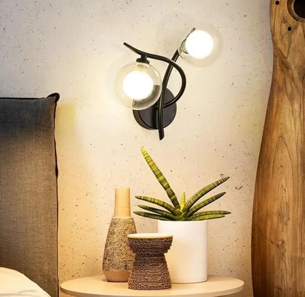 Black_Metal_And_Glass_Wall_Light_For_Home_And_Kitchen