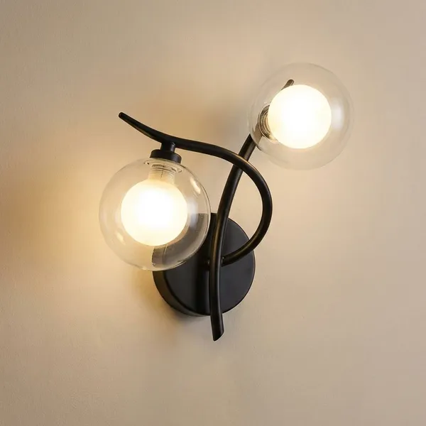 Black_Metal_And_Glass_Wall_Light_For_Home_And_Kitchen