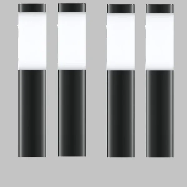 Black_Metal_And_Glass_Garden_Bollard_Light_For_Home_And_Kitchen