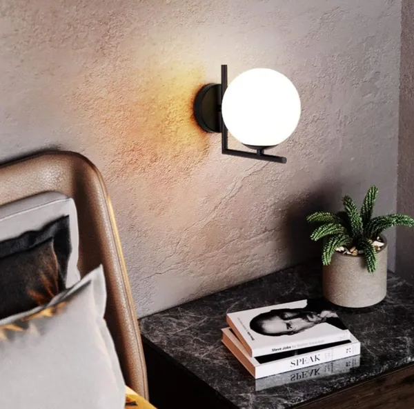 Black_Metal_And_Glass_Wall_Light_For_Home_And_Kitchen