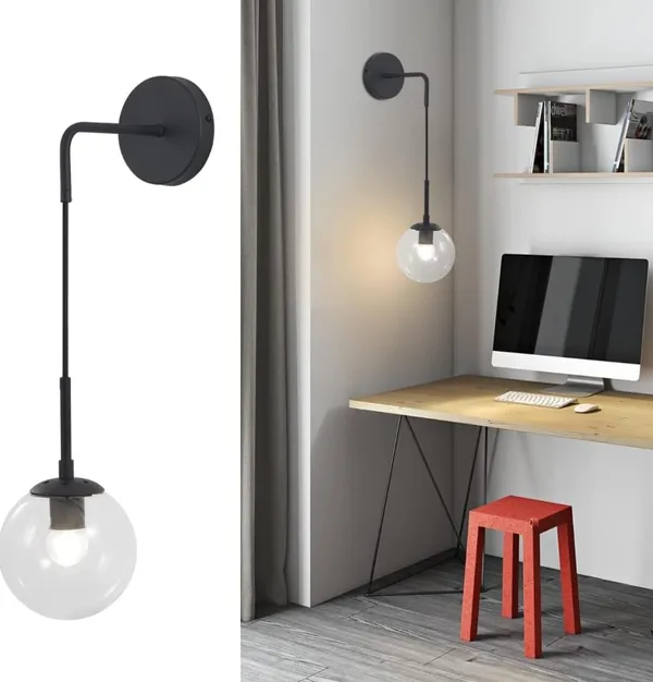 Black_Metal_And_Glass_Wall_Light_For_Home_And_Kitchen