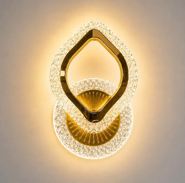 LEGEEN_Luxury_Crystal_LED_Wall_Light_|_3_Way_Colour_Changing_Modern_Golden_Wall_Lamp_for_Living_Room,_Bedroom,_Hallway_&_Home_Decor