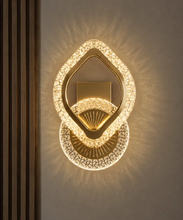 LEGEEN_Luxury_Crystal_LED_Wall_Light_|_3_Way_Colour_Changing_Modern_Golden_Wall_Lamp_for_Living_Room,_Bedroom,_Hallway_&_Home_Decor