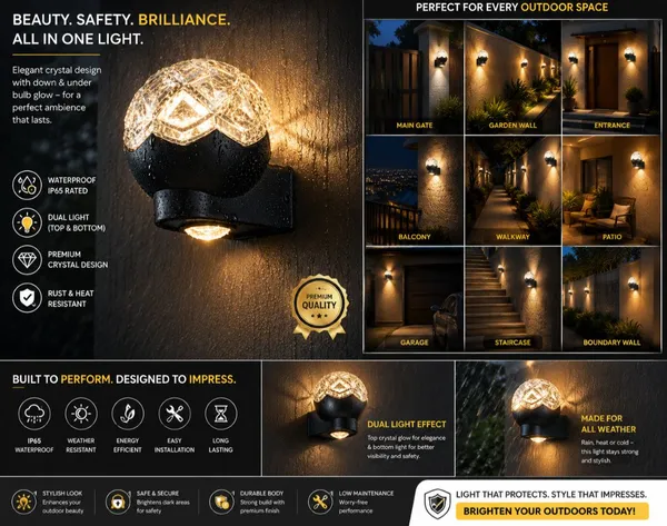 LEGEEN_Modern_Waterproof_Outdoor_Wall_Light_Warm_White_LED_Crystal_Wall_Lamp_for_Home_Entrance_Balcony_Garden_Staircase_Exterior_Decor_Black