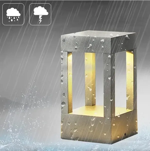 Grey_Metal_And_Glass_Outdoor_Gate_Light_For_Home_And_Kitchen
