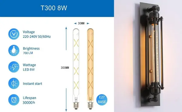 Amber_Metal_And_Glass_Led_Bulb_For_Home_And_Kitchen