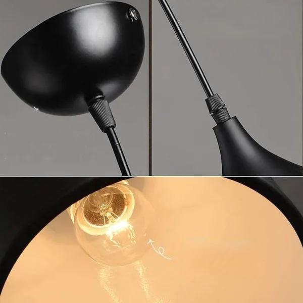 With_Bulb_Set_of_4_Black_Aluminium_Hanging_Pendant_Celing_Light_Lamp_for-_Kitchen,_Hall,_Cafe,_Resturents,_Lobby_Balcony_Bedroom_Living_Room_Batroom_Diwali_Light_Lamp