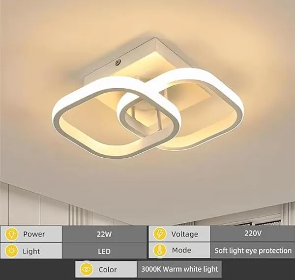 White_Metal_And_Glass_Led_Ceiling_Light_For_Home_And_Kitchen