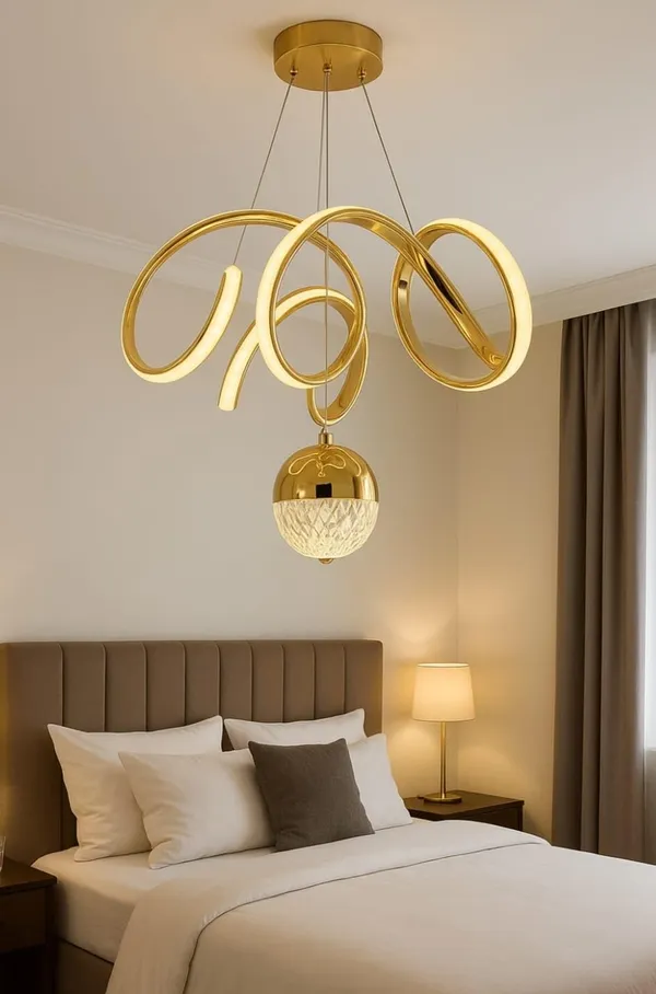 Gold_Metal_And_Glass_Chandelier_For_Home_And_Kitchen