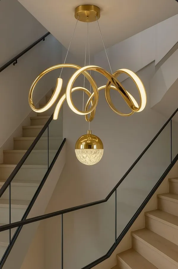 Gold_Metal_And_Glass_Chandelier_For_Home_And_Kitchen