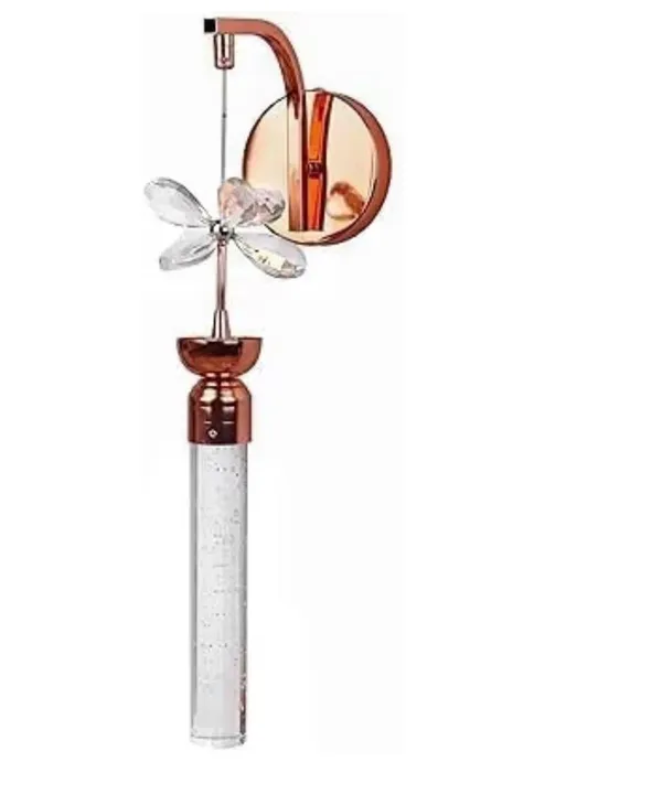 Water_Clear_And_Rose_Gold_Metal_And_Glass_Led_Wall_Light_For_Home_And_Kitchen