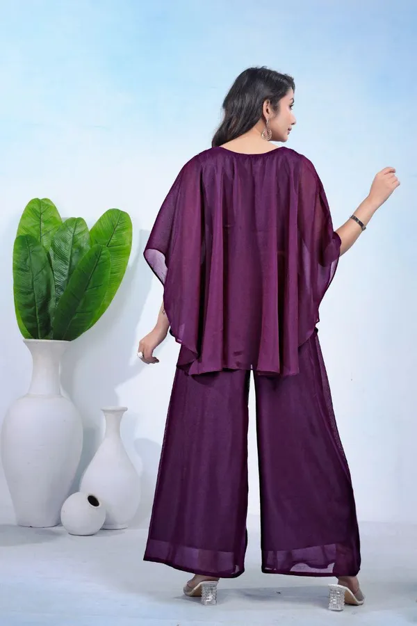 Wine_Urban_Kaftan_Set_With_Pant_For_Women
