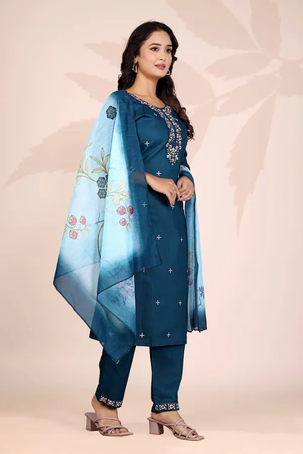 Blue_Rayon_Embroidered_Kurta_Set_With_Dupatta
