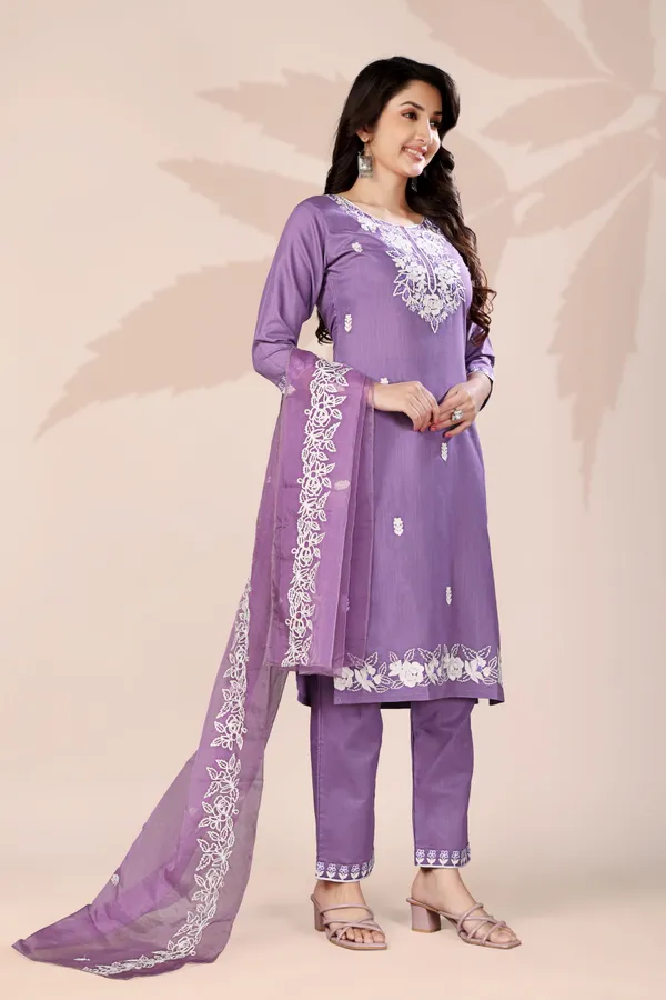 Purple_Rayon_Aari_Work_Kurta_Set_With_Dupatta