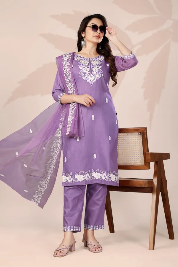 Purple_Rayon_Aari_Work_Kurta_Set_With_Dupatta