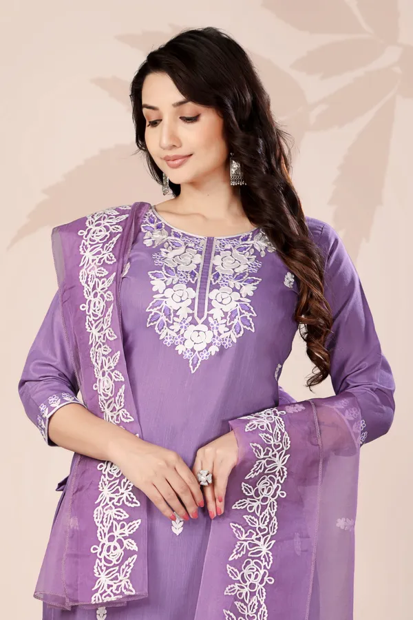 Purple_Rayon_Aari_Work_Kurta_Set_With_Dupatta