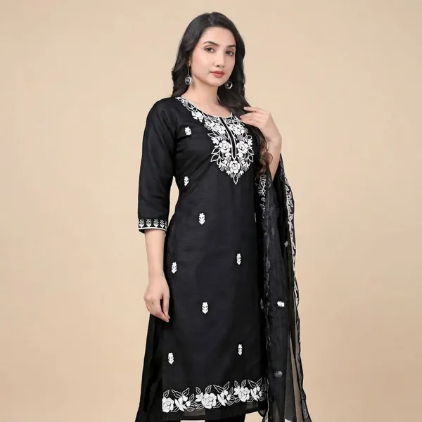 Black_Rayon_Aari_Work_Kurta_Pant_Set_With_Dupatta_For_Women