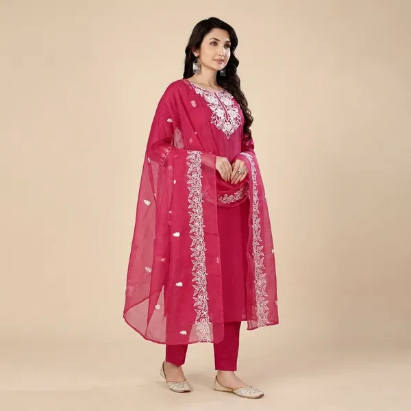 Pink_Rayon_Aari_Work_Kurta_Set_With_Dupatta
