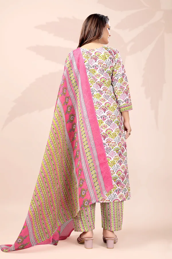 Pink_Cotton_Printed_Kurta_Pant_Set_With_Dupatta_For_Women
