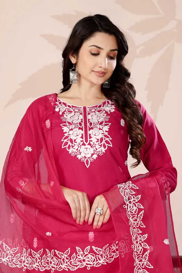 Pink_Rayon_Aari_Work_Kurta_Set_With_Dupatta