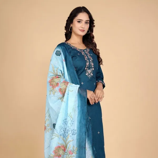 Blue_Rayon_Embroidered_Kurta_Set_With_Dupatta