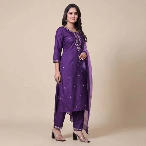 Royal_Purple_Embroidered_Rayon_Kurta_Set_with_Dupatta
