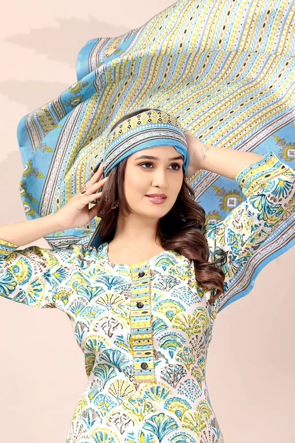 Lemon_Yellow_Cotton_Printed_Kurta_Pant_Set_With_Dupatta_For_Women