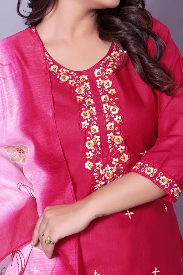Pink_Rayon_Embroidered_Kurta_Pant_Set_With_Dupatta_For_Women
