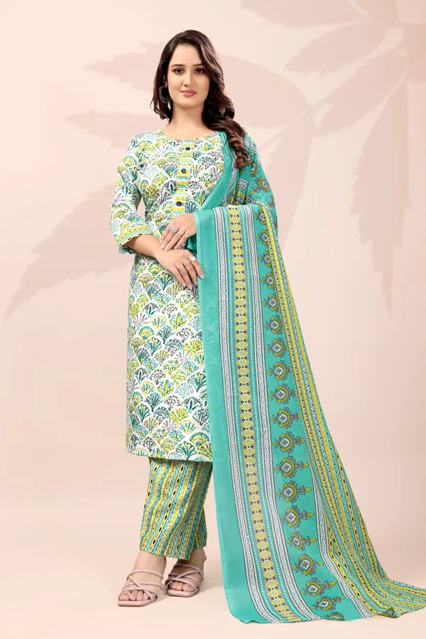 Mint_Green_Floral_Printed_Cotton_Kurta_Set_with_Dupatta