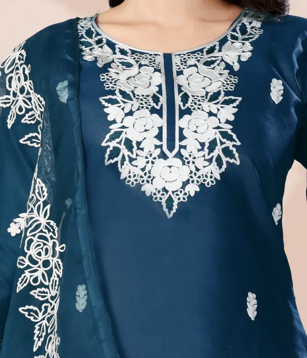 Blue_Rayon_Aari_Work_Kurta_Set_With_Dupatta