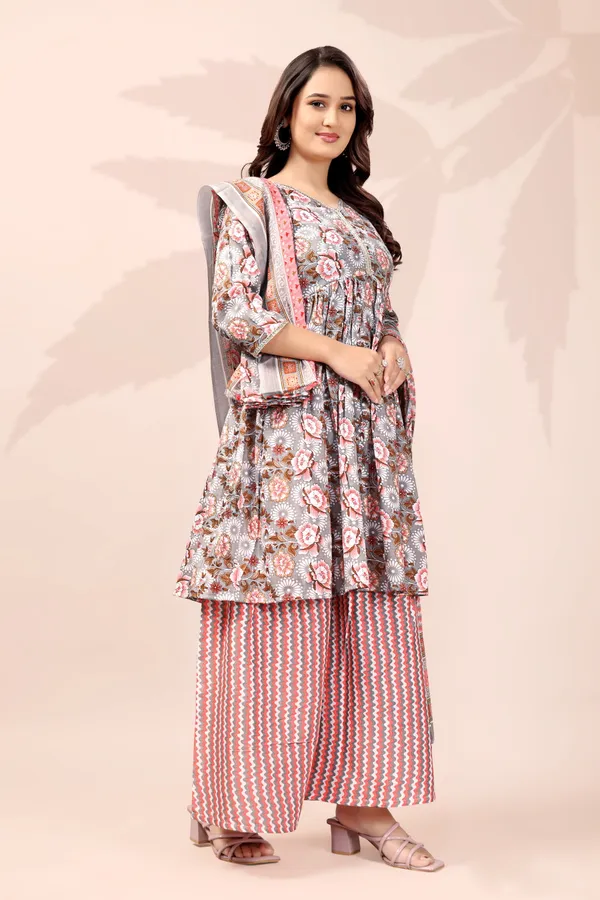 Gray_Sharara_Set_With_Dupatta_For_Women
