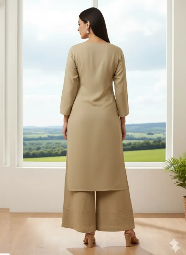 Cream_Cotton_Mirror_Work_Kurta_Pant_Set_For_Women