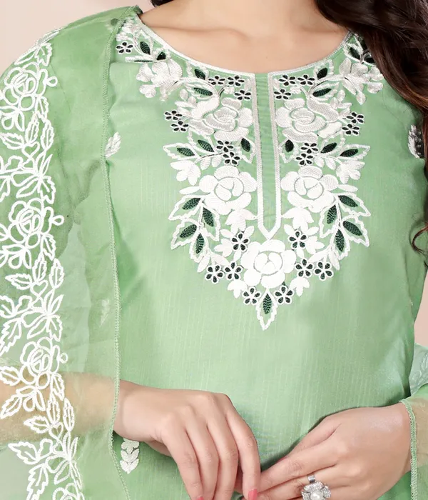 Green_Rayon_Aari_Work_Kurta_Pant_Set_With_Dupatta_For_Women