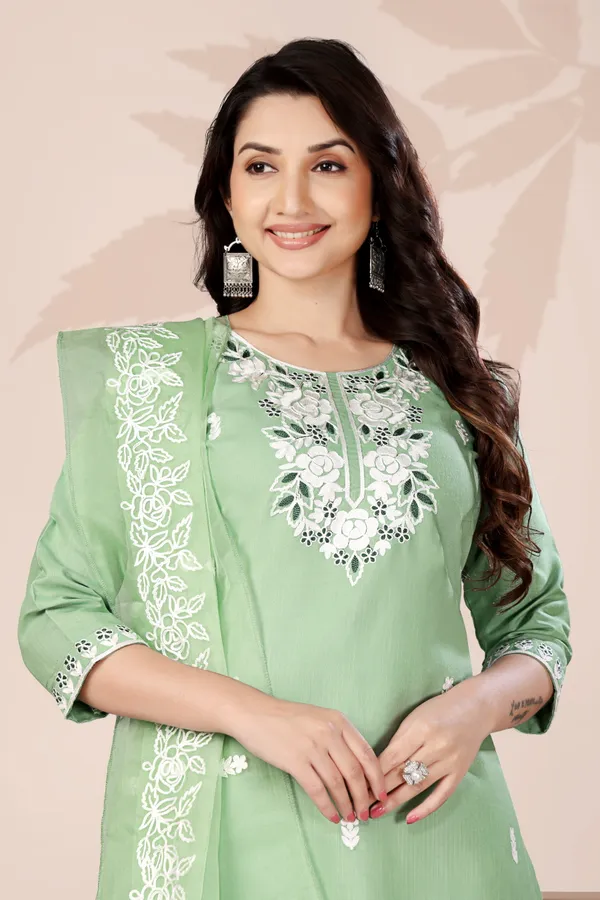 Green_Rayon_Aari_Work_Kurta_Pant_Set_With_Dupatta_For_Women
