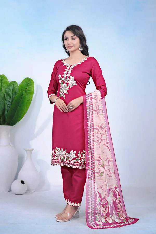Pink_Rayon_Aari_Work_Kurta_Pant_Set_With_Dupatta_For_Women