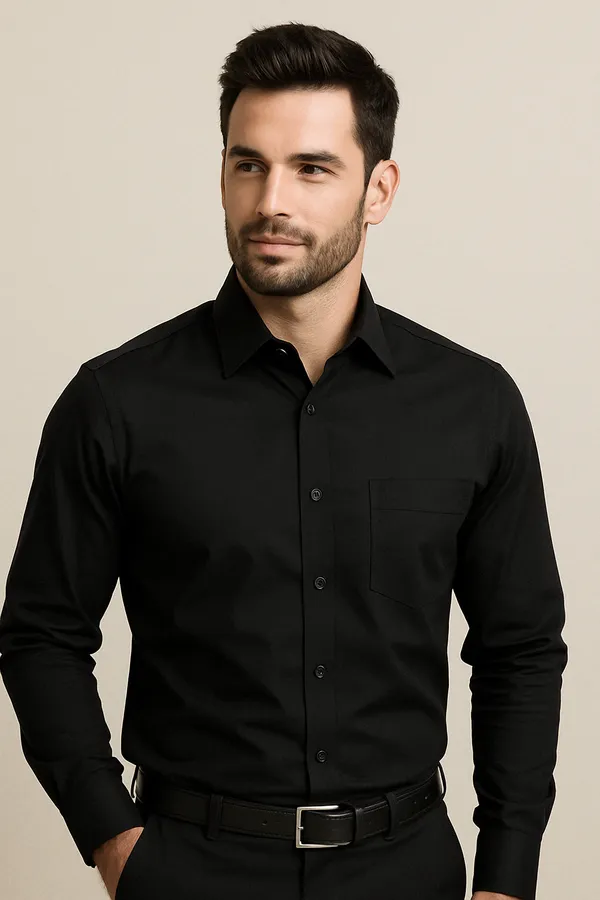 Black_Cotton_Premium_Shirt_For_Men