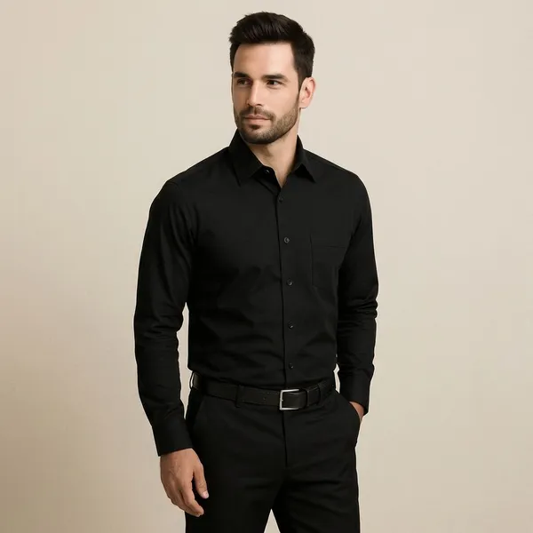 Black_Cotton_Premium_Shirt_For_Men