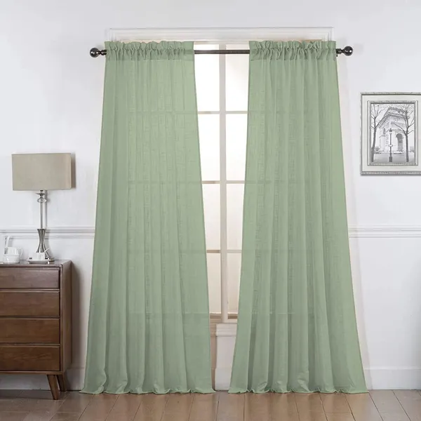 Light_Green_Poly_Linen_Textured_Sheer_Curtains_7_Feet_Long_With_Rod_Pocket_|_Semi-Transparent_Curtains_For_Home_Decor