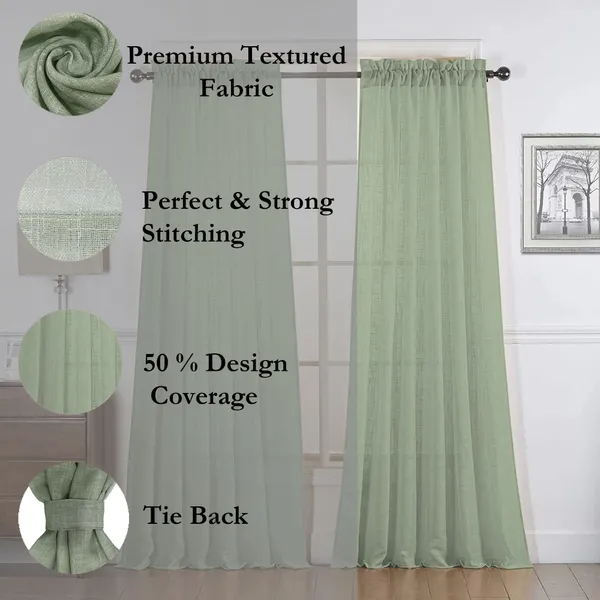 Light_Green_Poly_Linen_Textured_Sheer_Curtains_7_Feet_Long_With_Rod_Pocket_|_Semi-Transparent_Curtains_For_Home_Decor