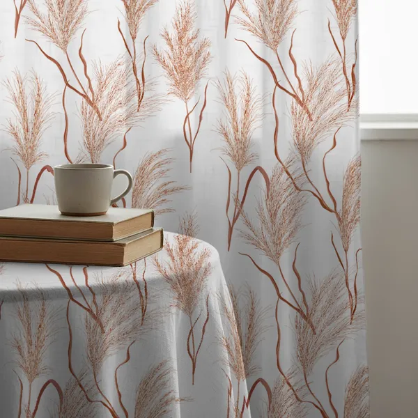 White_And_Light_Orange_Cotton_Linen_Sheer_Curtains_7_Feet_Long_With_Rod_Pocket_|_Printed_Semi-Transparent_White_Curtains_For_Home_Decor