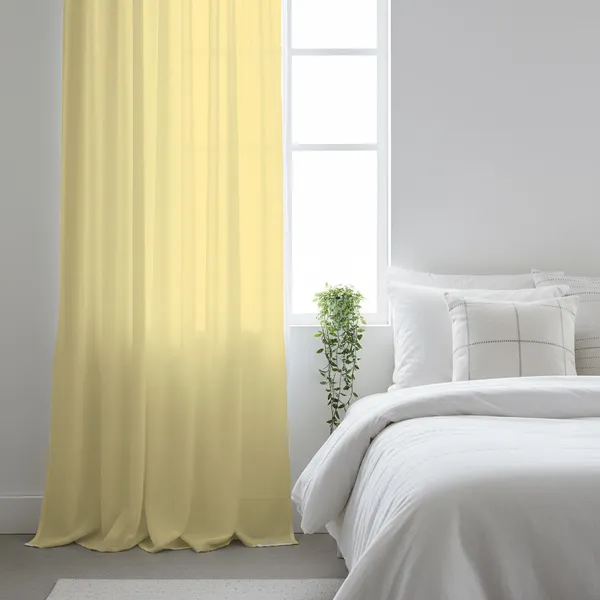 Light_Yellow_Poly_Linen_Textured_Sheer_Curtains_7_Feet_Long_With_Rod_Pocket_|_Semi-Transparent_Curtains_For_Home_Decor